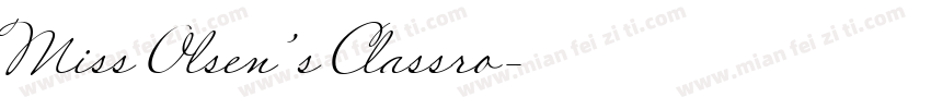 Miss Olsen’s Classro字体转换